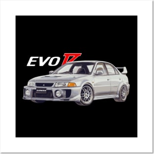 Mitsubish Evo 5 GSR Silver Posters and Art